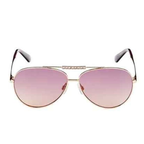 Swarovski 60MM Crystal Embellished Brow Bar Aviator Shades, Violet Unique SK0308 main image 13